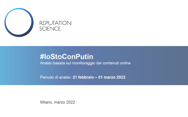 Diffusione e influencer network del fenomeno #IoStoConPutin su Twitter Diffusione e influencer network del fenomeno #IoStoConPutin su Twitter