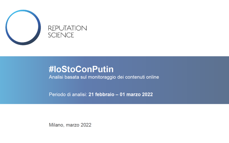 Diffusione e influencer network del fenomeno #IoStoConPutin su Twitter