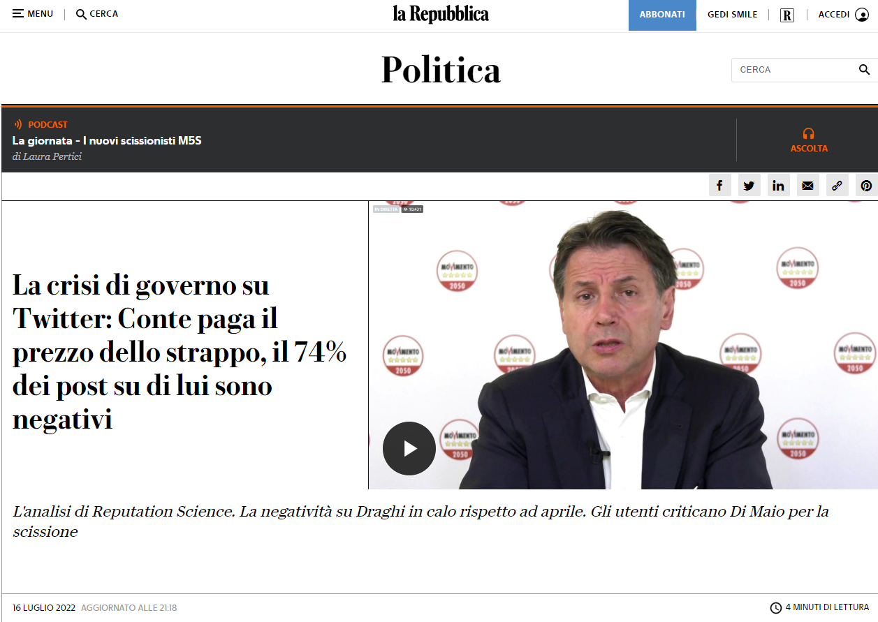 La Repubblica Conte